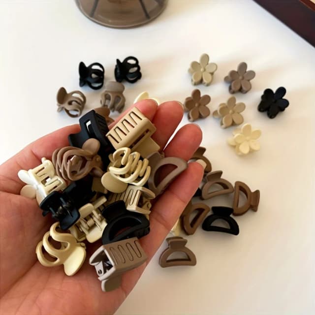 Pacote Misto de 5/10/20/30 Peças de Clipes Pequenos Bege, Acessórios Fofos para Meninas - Perfeito para Uso Diário, Ocasiões Especiais ou Presentes de Viagem