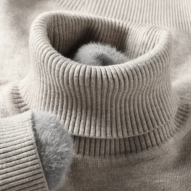 Sweatwear masculino anti-pilling de alta qualidade malha gola alta camisola fino ajuste manga longa pulôver cor sólida tendência roupas masculinas