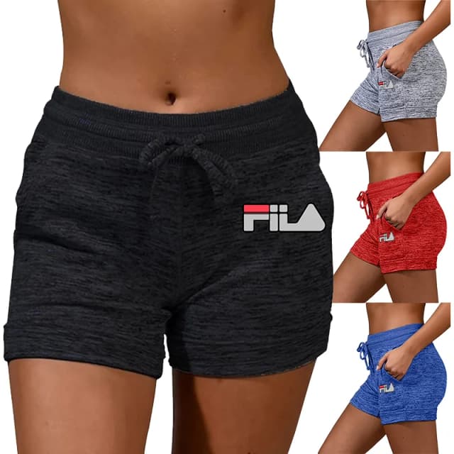 Shorts de ioga com letras nórdicas |   Calças de treino com estampa inspirada em FIIA abstrata |   Roupa de ginástica respirável de secagem rápida 5 tamanhos 5 cores