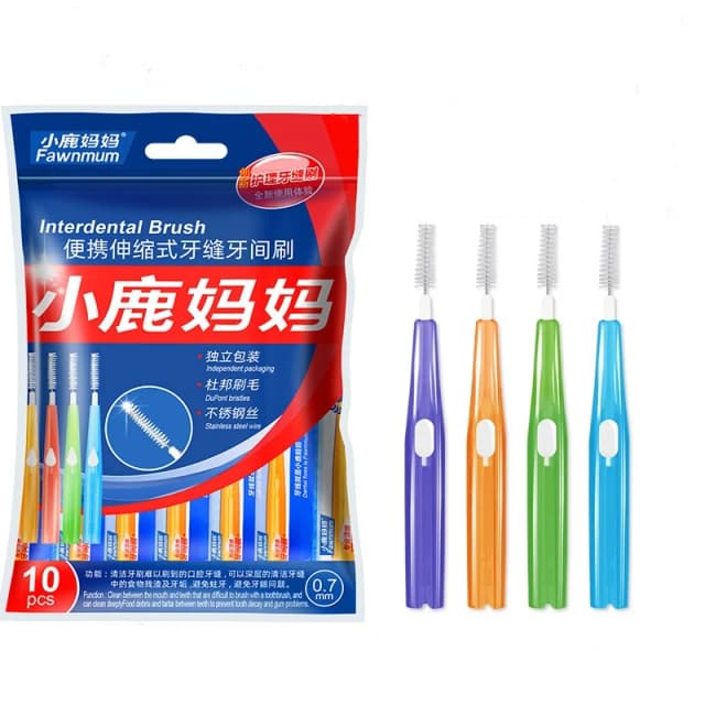 Escova interdental dental limpa entre os dentes escova de dentes ferramentas orais ortodôntica portátil 0.6-1.2mm manchas de limpeza para aparelho