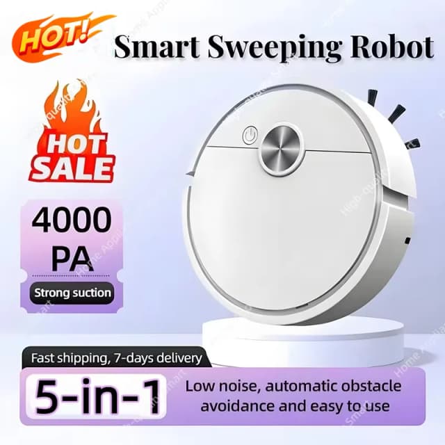 Modelo varrendo robô automático casa mini máquina de limpeza carregamento usb inteligente varredura mop 5-em-1 aspirador de pó novo 2026