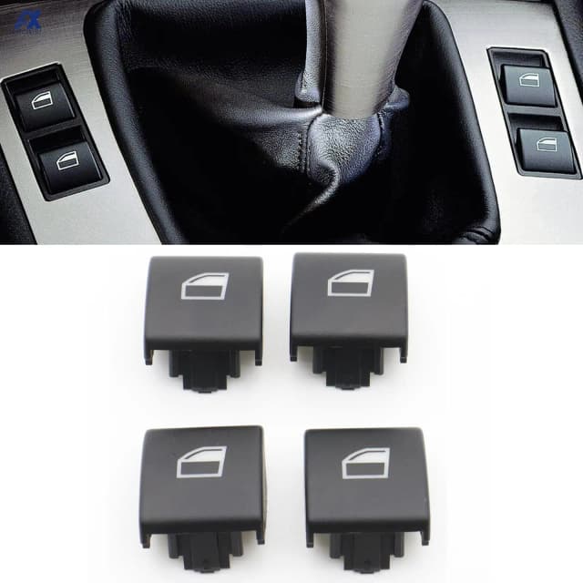 Para bmw série 3 e46 325xi 323i 325i 328i 330i 330xi x5 e53 x3 e83 acessórios interiores do carro interruptor da janela de energia botão capa