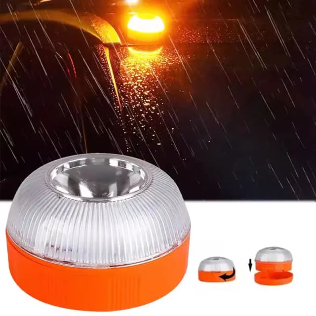 Luz de Advertência LED para Teto de Carro e Caminhão, Luz Estroboscópica de Emergência com Base Magnética para Segurança Automotiva