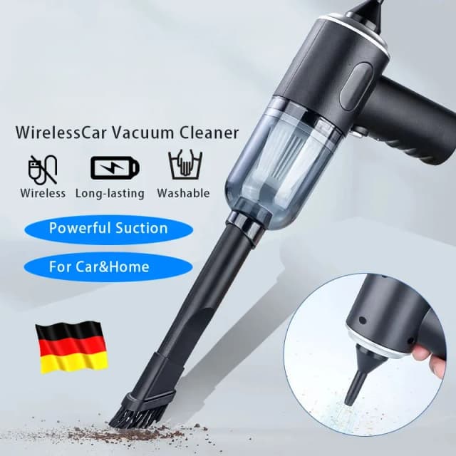 Aspirador de pó sem fio para carro, 9000pa, carregamento usb, 1200mah, aparelho de limpeza portátil, mini aspirador de pó molhado e seco doméstico