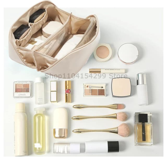 Organizador de maquiagem feminino kit de higiene pessoal saco compõem caso bolsa de armazenamento luxo senhora caixa, saco de cosméticos, saco organizador para viagem zip