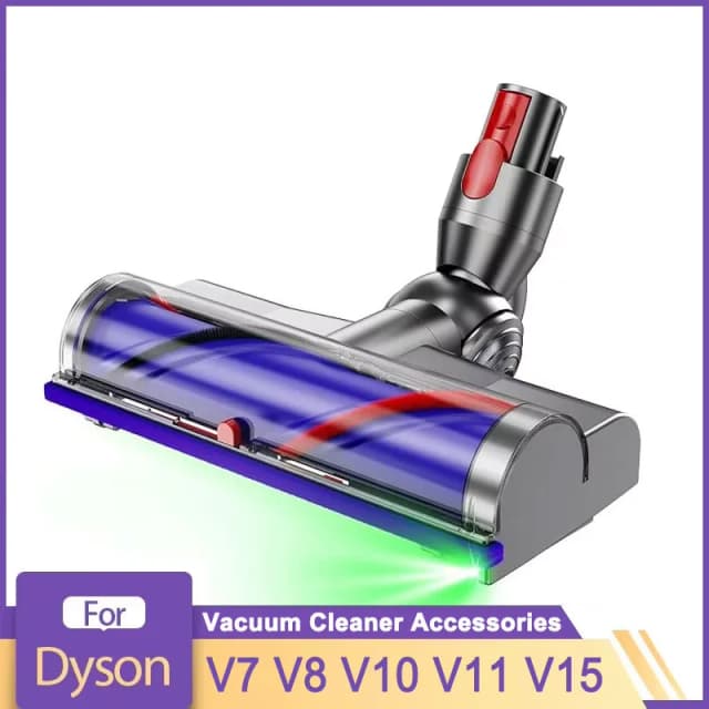 Cabeça de escova direta para aspirador de pó dyson v8 v10 v11 v15 v7, acessório de piso de madeira, escova de rolo de cerdas, peças de aspirador de pó