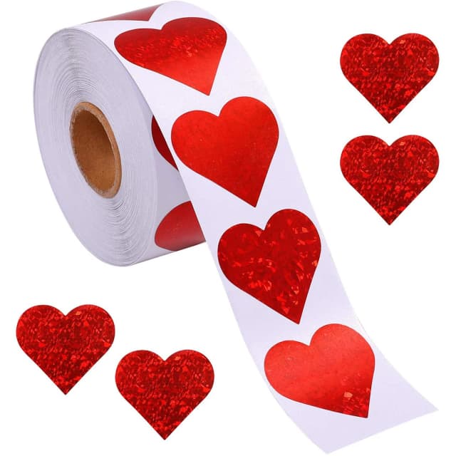 100-500 pçs brilho coração adesivos vermelho amor scrapbooking adesivos para o dia dos namorados decoração de casamento papelaria adesivo