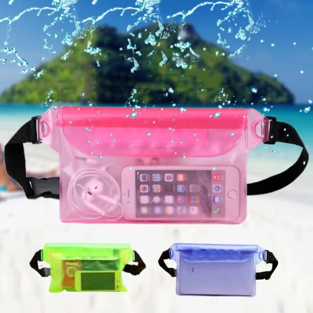 Saco de natação à prova dwaterproof água esqui deriva mergulho ombro cintura pacote saco subaquático sacos do telefone móvel caso capa para praia barco esportes