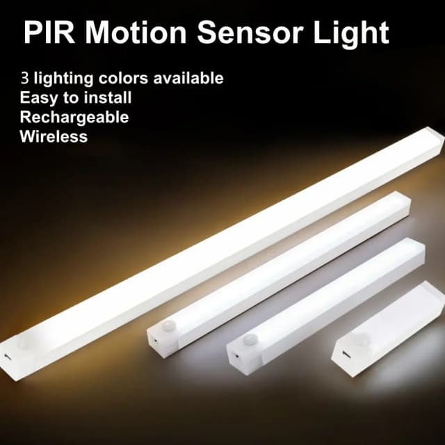 Sensor de movimento lâmpada luz noturna sem fio led usb tipo c recarregável lâmpada para armário cozinha quarto guarda-roupa escada iluminação