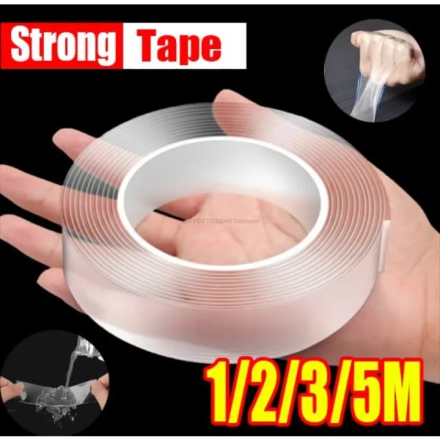 Dupla face nano fita extra forte fita adesiva decorativa engrossado transparente à prova dwaterproof água cola coisas úteis para casa