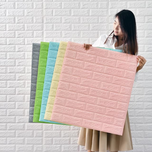 Papel de parede autoadesivo impermeável, Adesivos de parede em tijolo 3D, DIY Decoração para casa, Sala de estar e quarto, 70cm x 1 m, 2 m, 3 m, 5 m, 10m