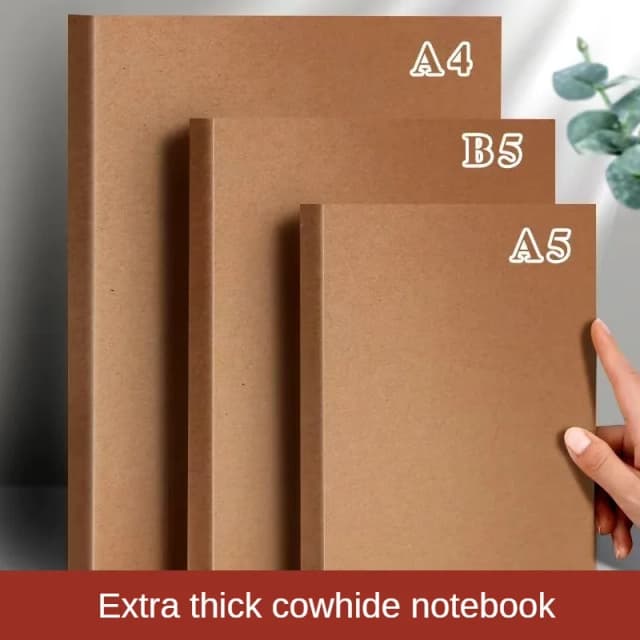 A5 grosso caderno de papel kraft engrossado caderno simples exame de entrada pós-graduação quadrado linha horizontal livro em branco