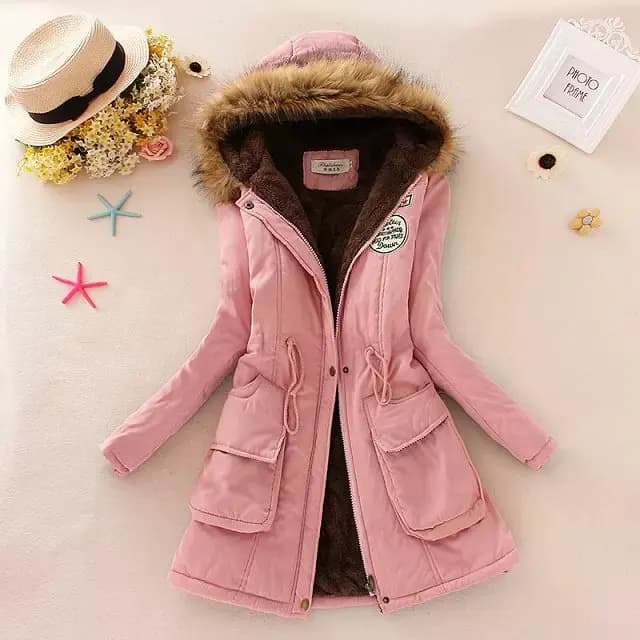 2023 novo outono inverno feminino jaqueta de algodão acolchoado casual casaco fino bordado com capuz parkas amassado casaco quente moda parkas