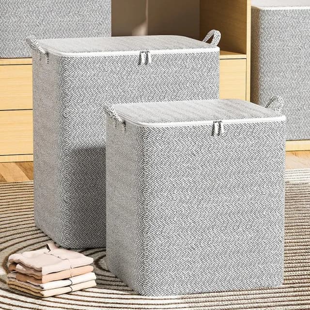 O saco do armazenamento da grande capacidade, material não tecido, organizador do vestuário, pode ser usado para a colcha e os brinquedos, 1pc