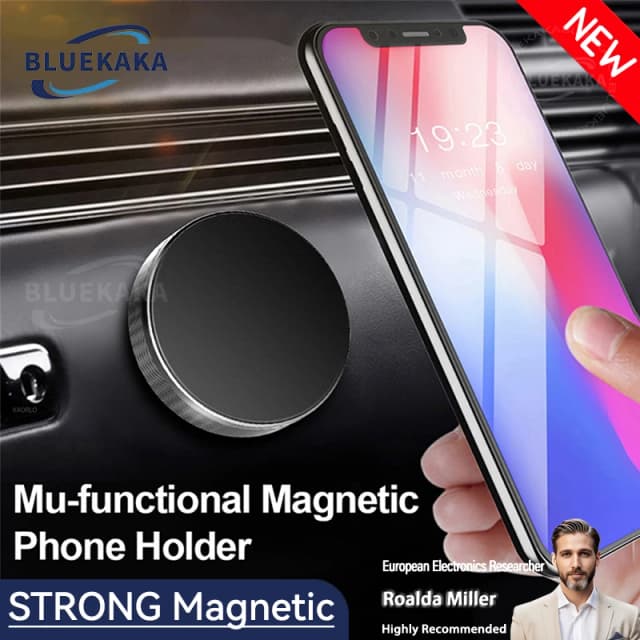 Suporte magnético para telefone para carro 360 °    Suporte magnético para carro, celular, parede, cabeceira, gps, para iphone, android, universal
