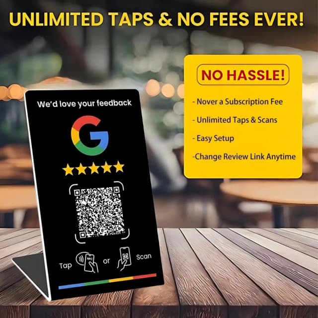 NFC215 programável para Google Review Card NFC Station Table 13.56Mhz O código QR pode ser definido independente para vincular cartão permanente