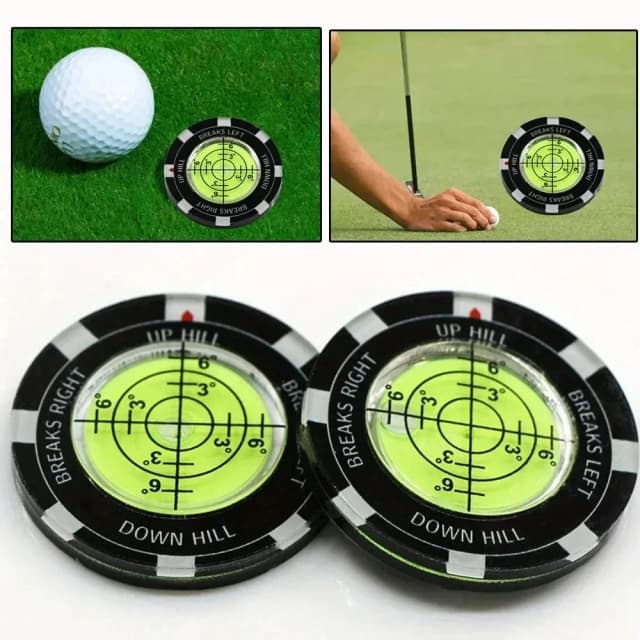 Marcador de bola de putt de golfe, leitor verde redondo de alta precisão, leitor de inclinação para colocação de golfe, 1 peça