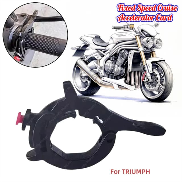 Guidão de controle de cruzeiro para motocicleta, trava de acelerador, assistência para triumph speed four 600 speed triplo r rs s twin speedmaster