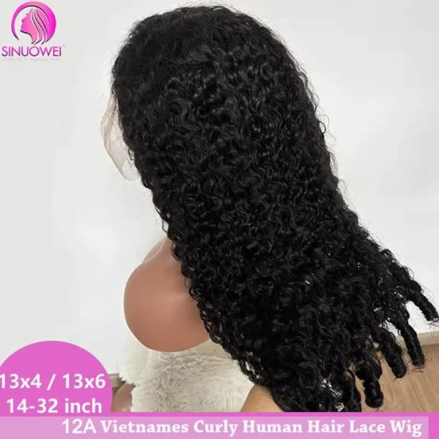 13x4 perucas frontais de renda transparente vietnamita água encaracolado 13x6 peruca frontal de renda pixie encaracolado perucas de cabelo humano de renda completa