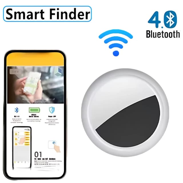 Novo Rastreador Bluetooth Portátil Anti-Perda 2026, Localizador Inteligente à Prova d'Água para Chaves, Compatível com Android, Design Ultrafino de 9mm