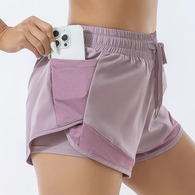 Calções esportivos soltos femininos de cintura alta dupla camada anti-reflexo yoga calças de fitness correndo de secagem rápida treinamento outerwear quente
