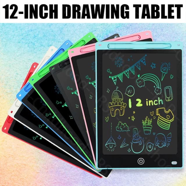 12 polegada comprimidos eletrônico almofada de escrita placa de desenho tablet tela lcd escrita tablet brinquedos gráficos digitais para criança
