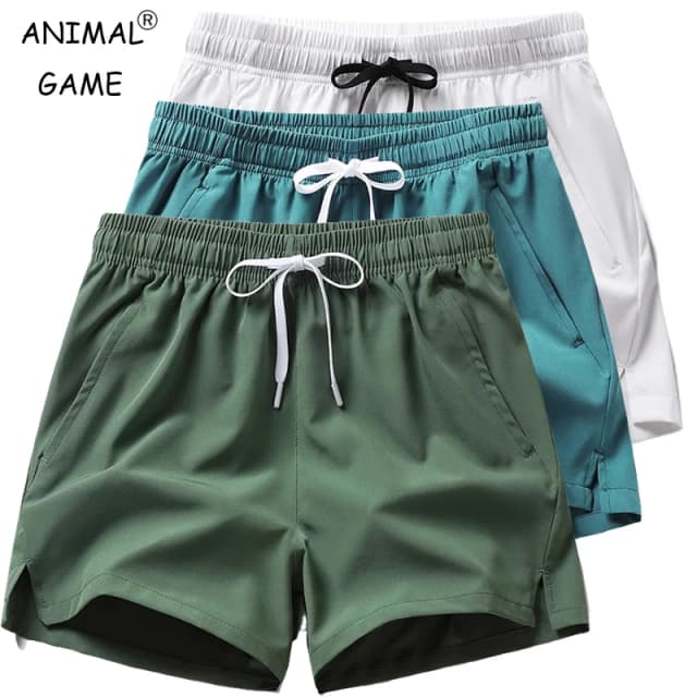 Novo dos homens de fitness leve sweatpants verão casual bolsos shorts básico cor sólida calças curtas jogging praia shorts