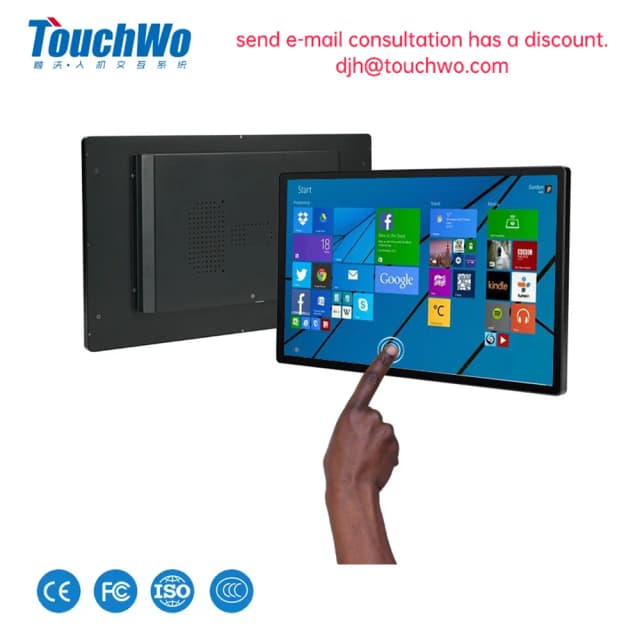 TouchWo Monitor Touchscreen de 21.5, 27 e 32 Polegadas com HDMI, Tablet Android 11/Windows 10, PC Industrial All-in-One com Wi-Fi